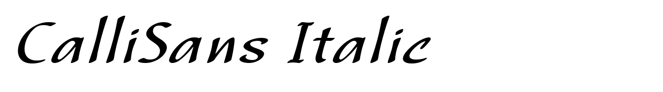 CalliSans Italic