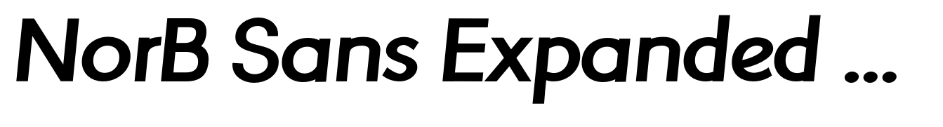 NorB Sans Expanded Medium Italic
