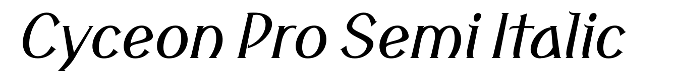 Cyceon Pro Semi Italic