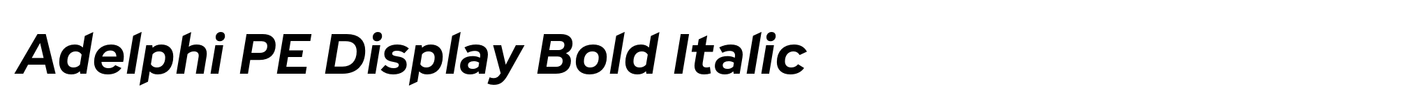 Adelphi PE Display Bold Italic image
