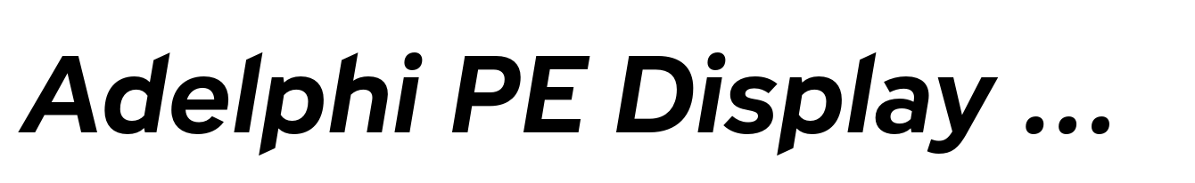 Adelphi PE Display Bold Italic