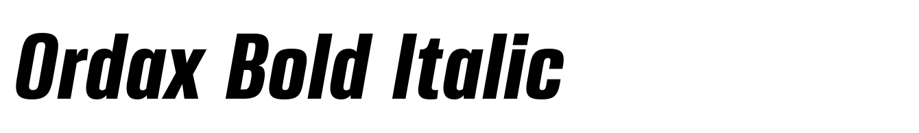 Ordax Bold Italic