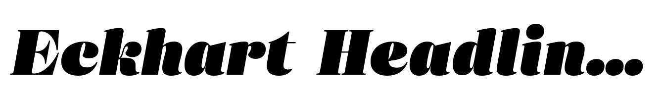 Eckhart Headline Extra Black Italic