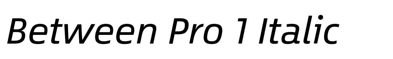 Between Pro 1 Italic