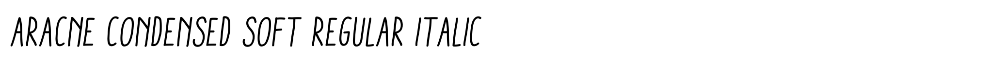 Aracne Condensed Soft Regular Italic image