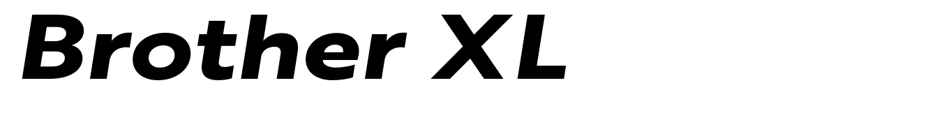 Brother XL&XS Extra Bold Italic XL