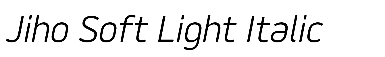 Jiho Soft Light Italic