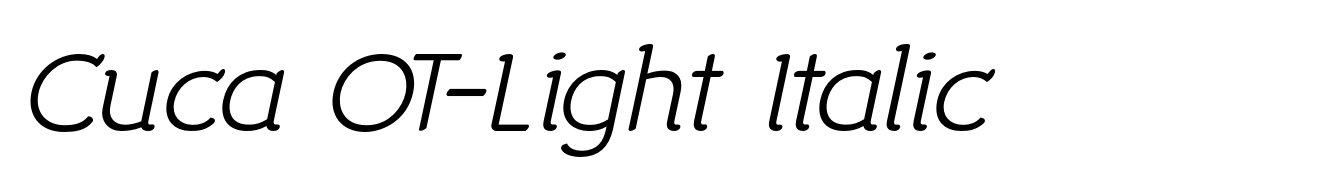 Cuca OT-Light Italic