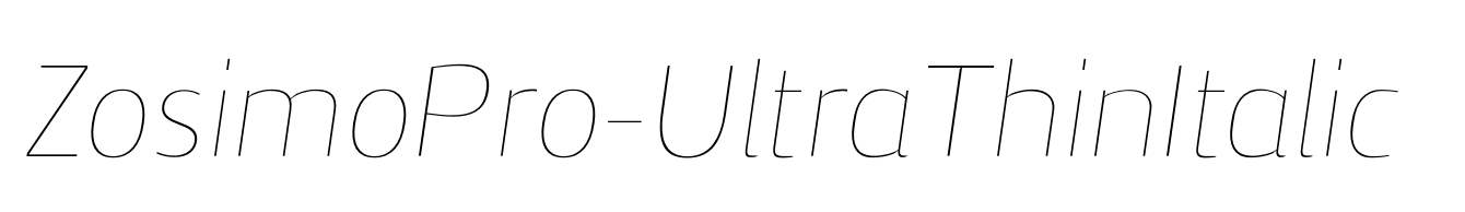 ZosimoPro-UltraThinItalic