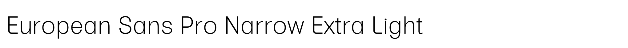 European Sans Pro Narrow Extra Light image