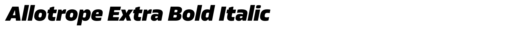Allotrope Extra Bold Italic image