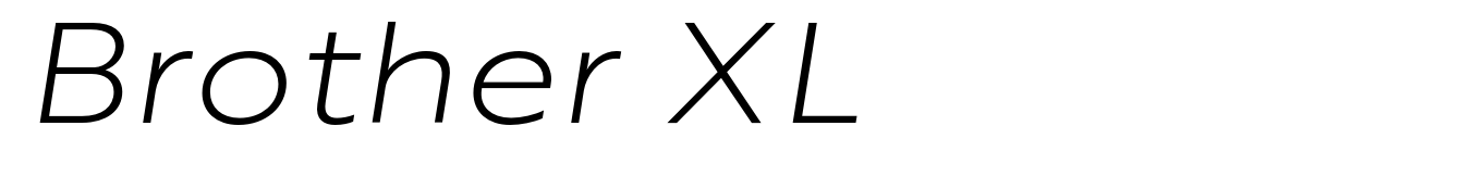 Brother XL&XS Light Italic XL