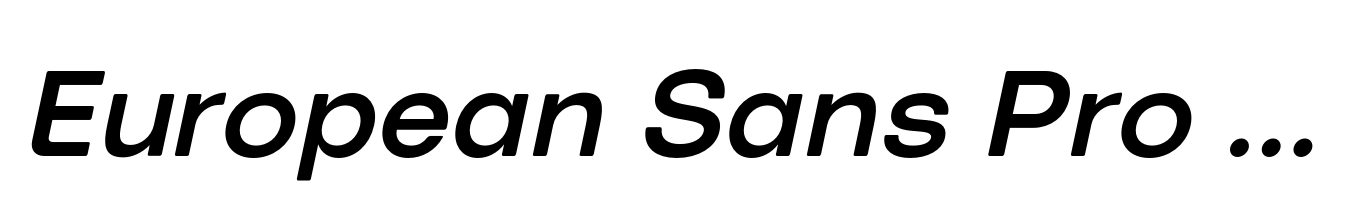 European Sans Pro Medium Italic
