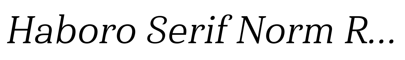 Haboro Serif Norm Regular It