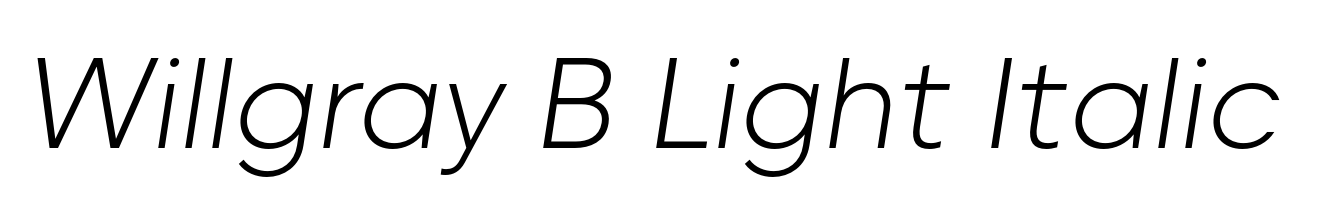 Willgray B Light Italic