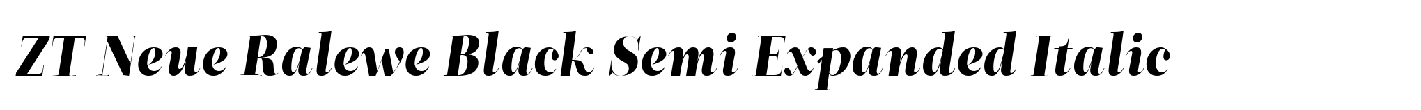 ZT Neue Ralewe Black Semi Expanded Italic image