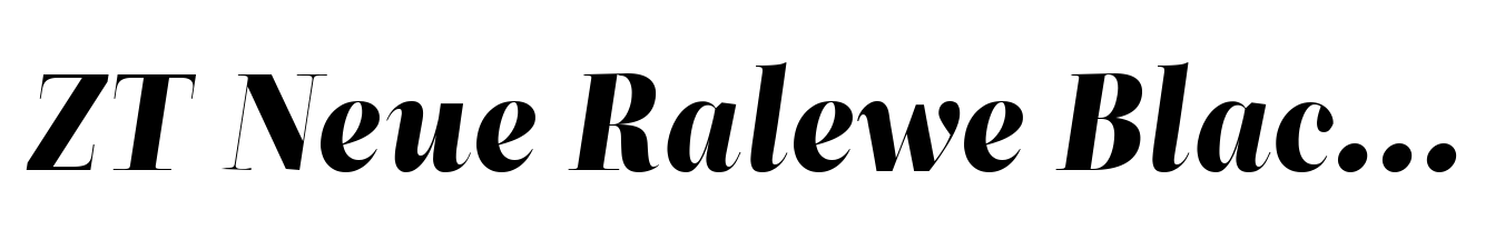ZT Neue Ralewe Black Semi Expanded Italic