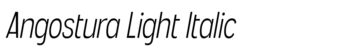 Angostura Light Italic