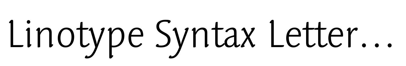 Linotype Syntax Letter Pro Light
