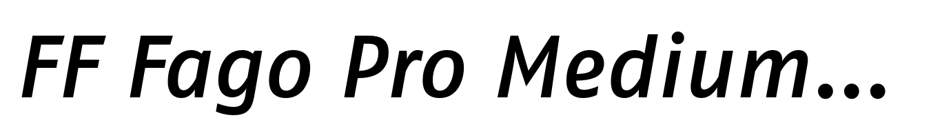 FF Fago Pro Medium Italic