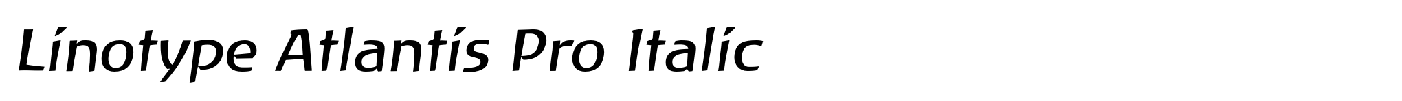 Linotype Atlantis Pro Italic image