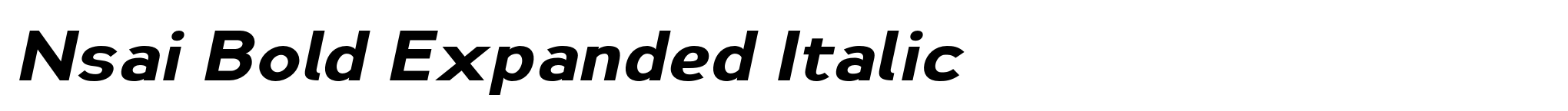 Nsai Bold Expanded Italic image