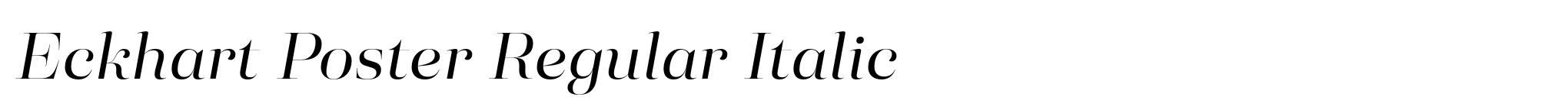 Eckhart Poster Regular Italic image