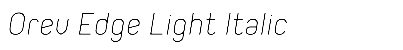 Orev Edge Light Italic