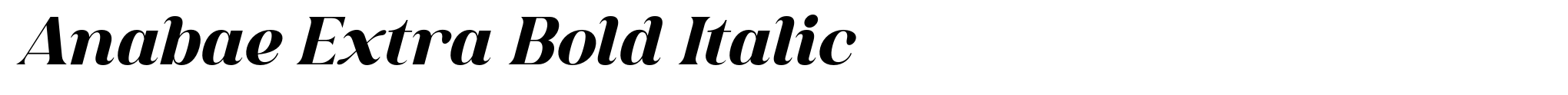 Anabae Extra Bold Italic image