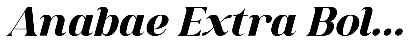Anabae Extra Bold Italic