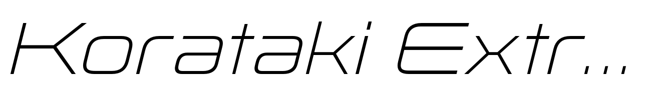 Korataki ExtraLight Italic