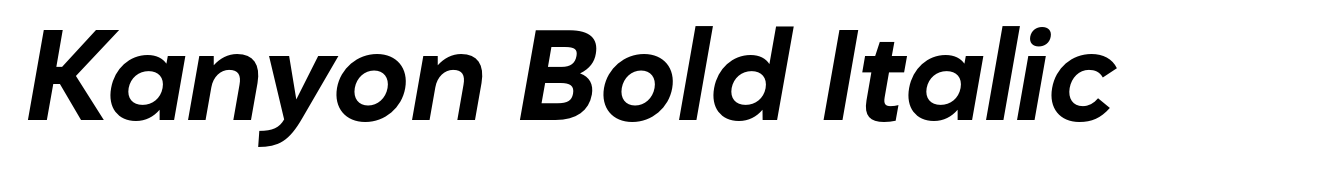 Kanyon Bold Italic