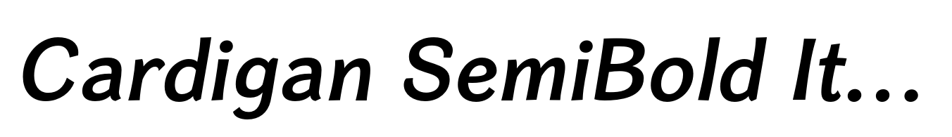 Cardigan SemiBold Italic
