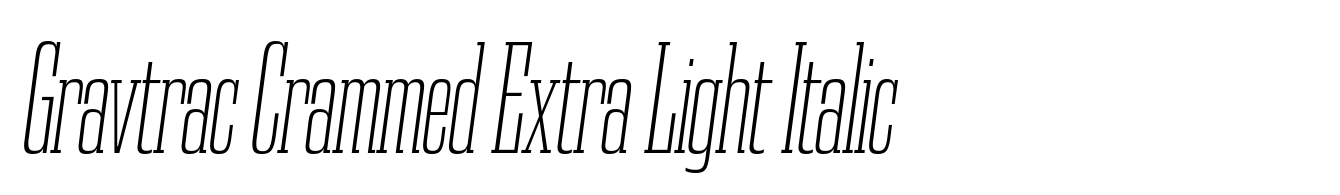 Gravtrac Crammed Extra Light Italic