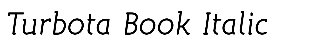 Turbota Book Italic