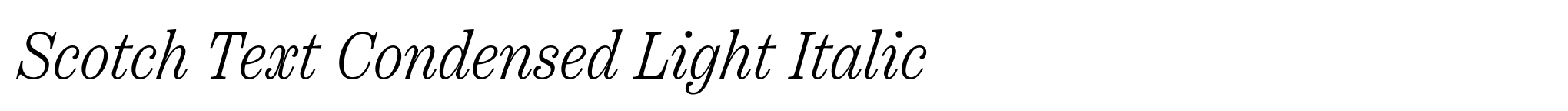 Scotch Text Condensed Light Italic image