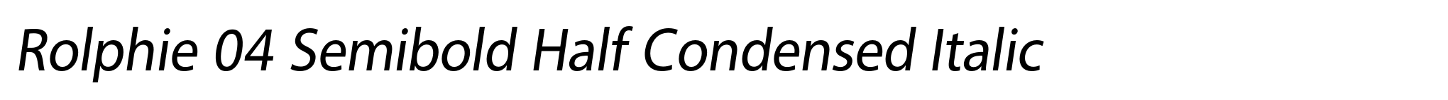 Rolphie 04 Semibold Half Condensed Italic image