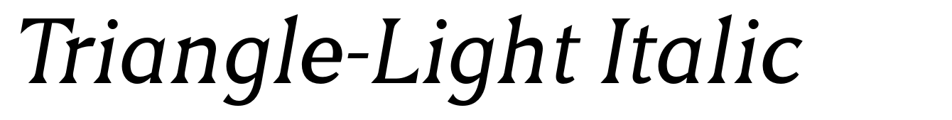 Triangle-Light Italic