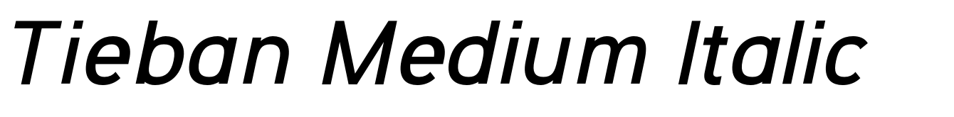 Tieban Medium Italic