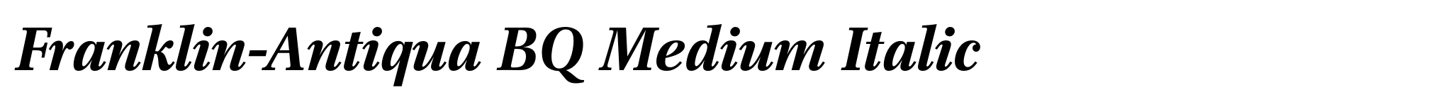 Franklin-Antiqua BQ Medium Italic image
