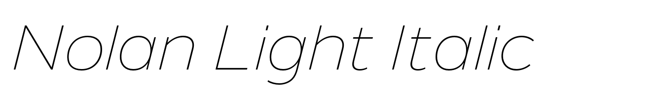Nolan Light Italic