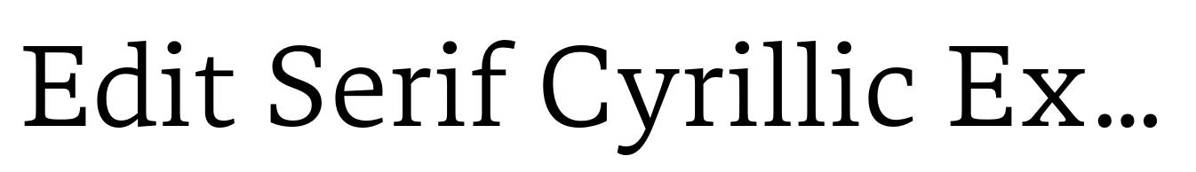 Edit Serif Cyrillic Extra Light