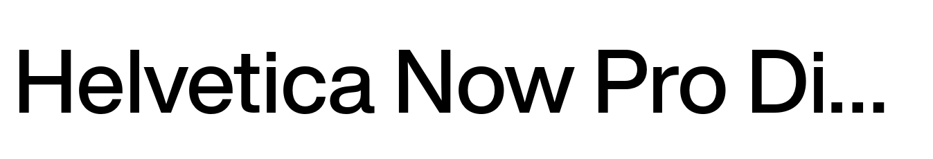 Helvetica Now Pro Display Medium