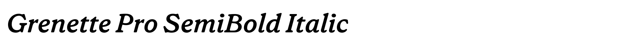 Grenette Pro SemiBold Italic image