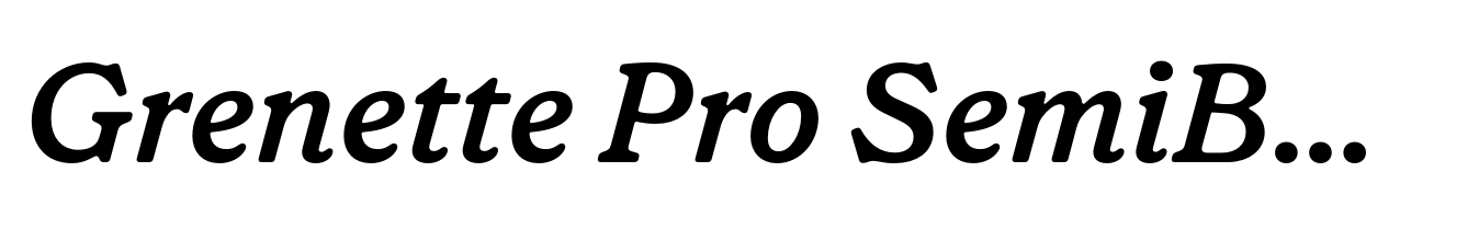 Grenette Pro SemiBold Italic