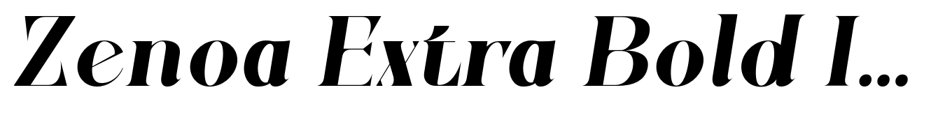 Zenoa Extra Bold Italic