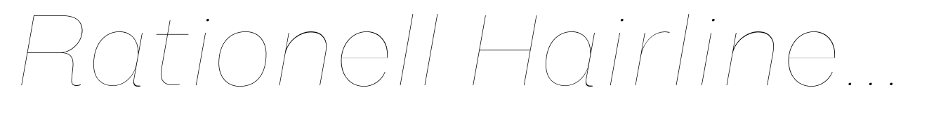 Rationell Hairline Italic