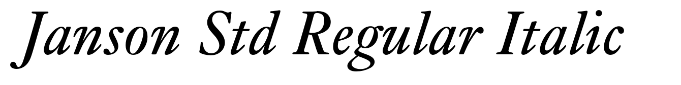 Janson Std Regular Italic