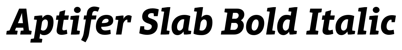 Aptifer Slab Bold Italic