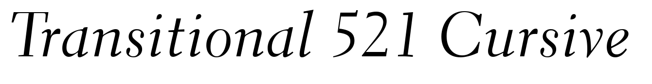 Transitional 521 Cursive